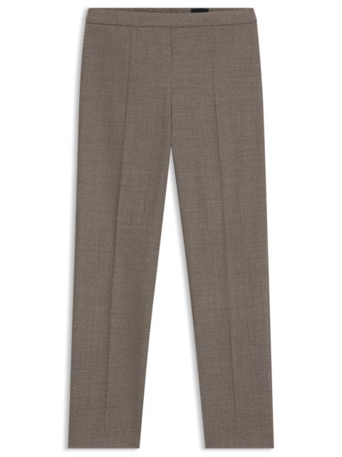 BOSS REGULAR-FIT PANTS IN A MICRO-PATTERN WOOL BLEND