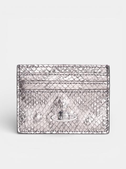 Vivienne Westwood Silver Snakeskin Orb Card Holder