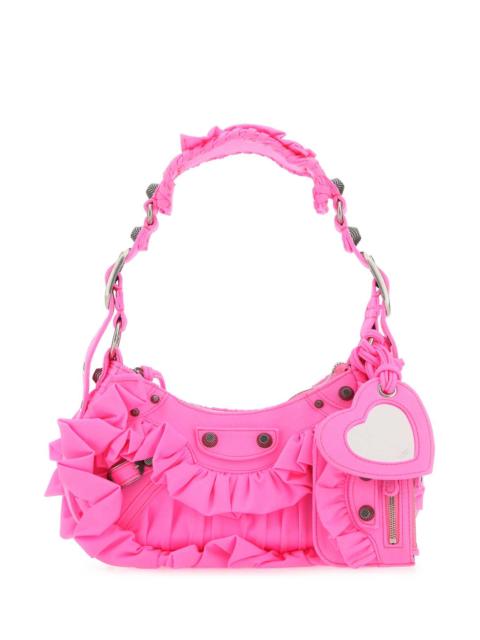 BALENCIAGA Balenciaga Women Fluo Pink Fabric Le Cagole Xs Shoulder Bag