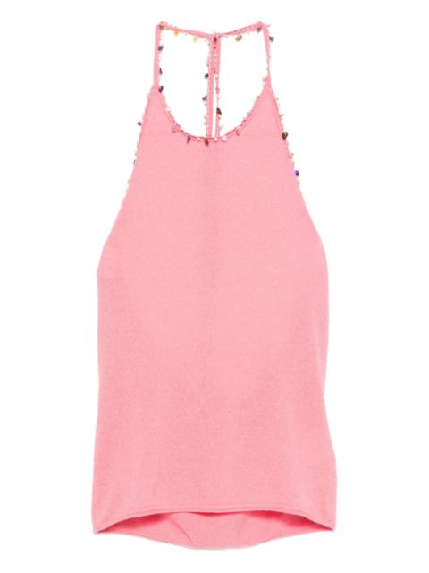 beaded halterneck top
