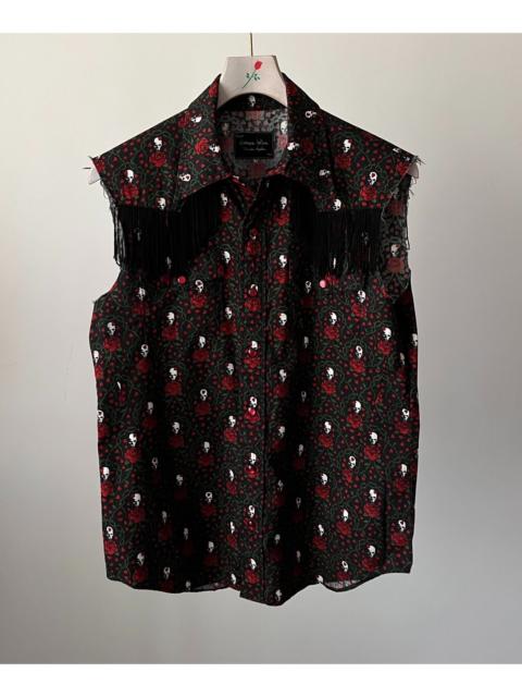NUMBER (N)INE Number (N)ine 06SS Skull Rose sleeveless shirt