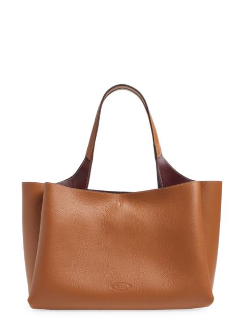 Tod's Tod's Medium Apa Leather Tote in Kenia/Bordeaux at Nordstrom