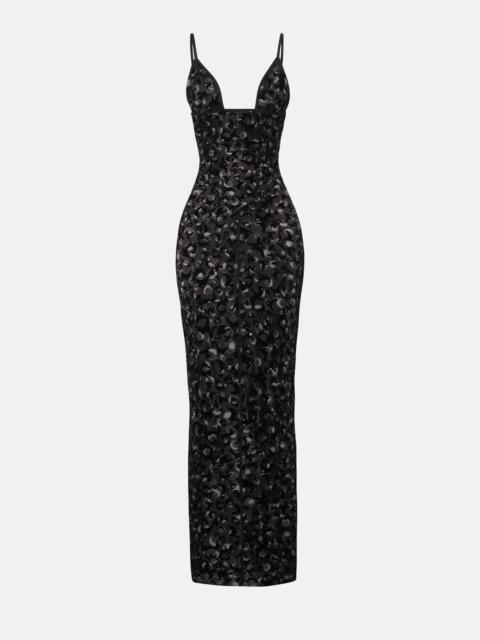 POSTER GIRL HUN DRESS BLACK LEOPARD PRINT