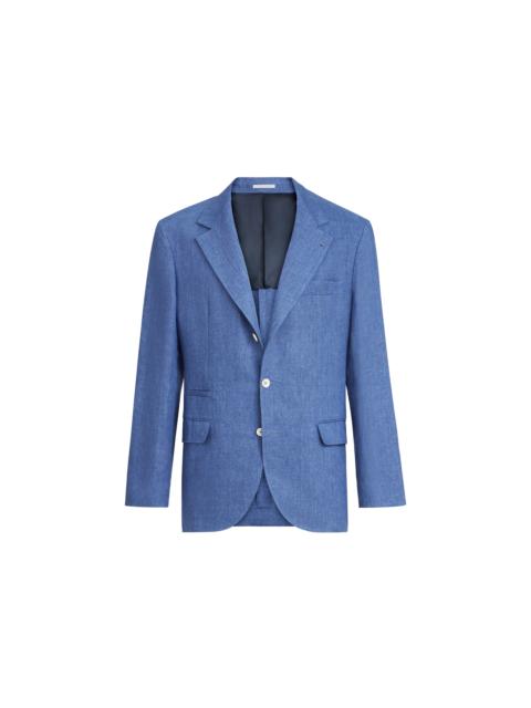 Brunello Cucinelli Brunello Cucinelli Linen unconstructed blazer in Denim at Nordstrom