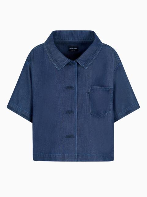 GIORGIO ARMANI LYOCELL SHORT-SLEEVED SHIRT