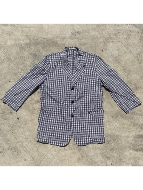 Other Designers Designer - Karl Helmut Navy Gingham Check Blazer – Size L