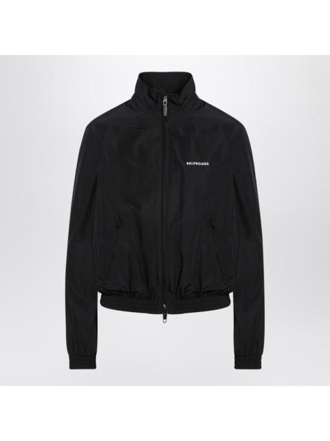 BALENCIAGA Balenciaga Black Bomber Jacket With Zip And Logo Women