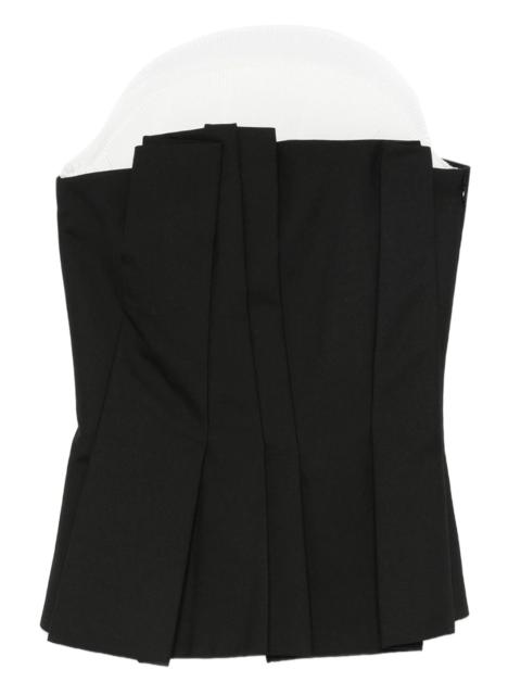 RÓHE pleated bustier top