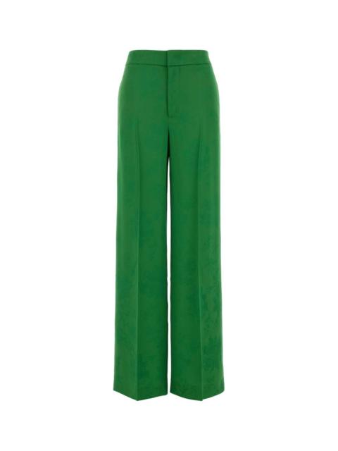Etro Etro Women Green Jacquard Wide-Leg Pant