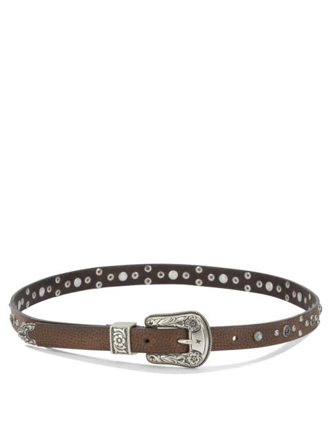 Golden Goose Golden Goose Lace Leather Belt Brown