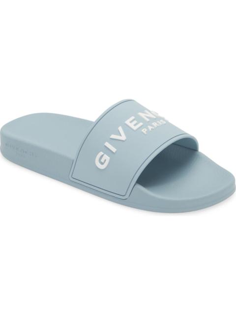 Givenchy Logo Slide Sandal in Sky Blue at Nordstrom