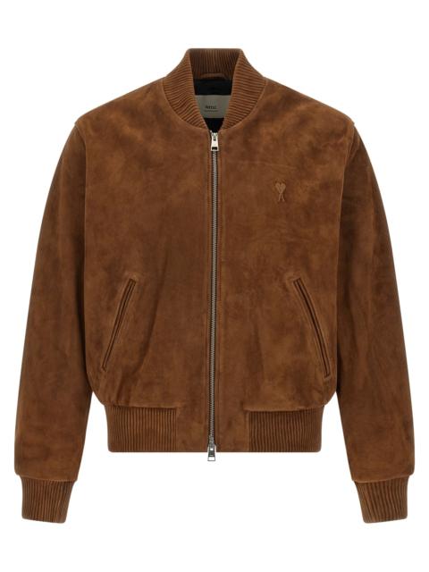 AMI Paris Ami Paris Men Suede Bomber Jacket