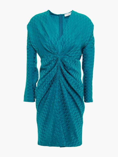 Sandro Aney pleated satin-jacquard mini dress