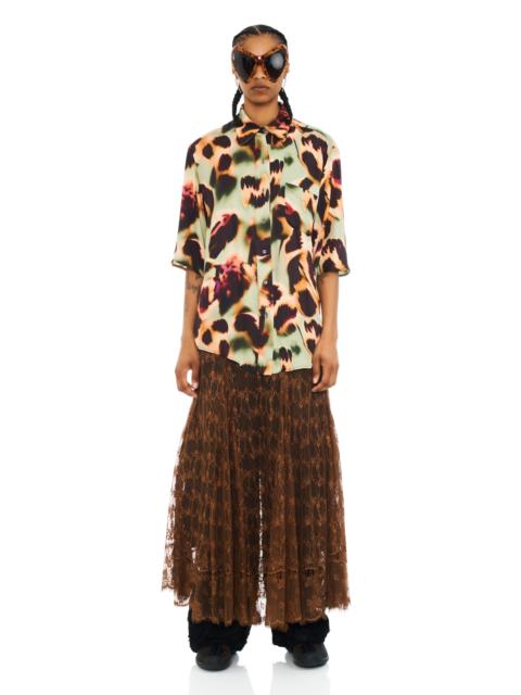 Collina Strada DRIPPY LEOPARD SUNNY BUTTON UP