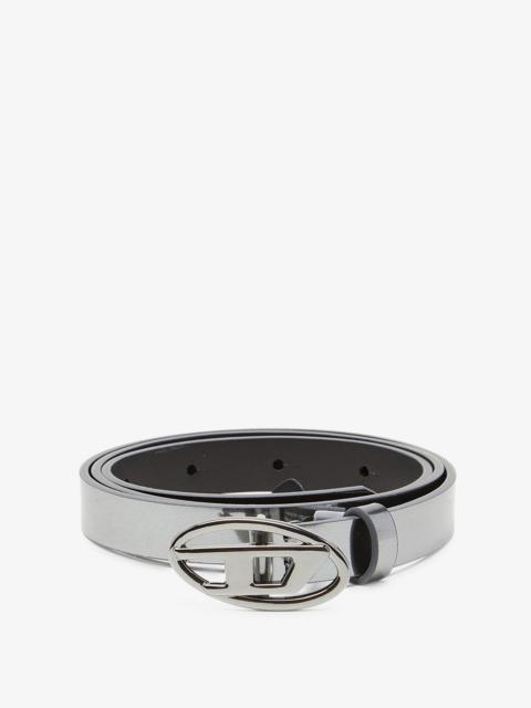 Diesel Diesel Silver Leather Belt
