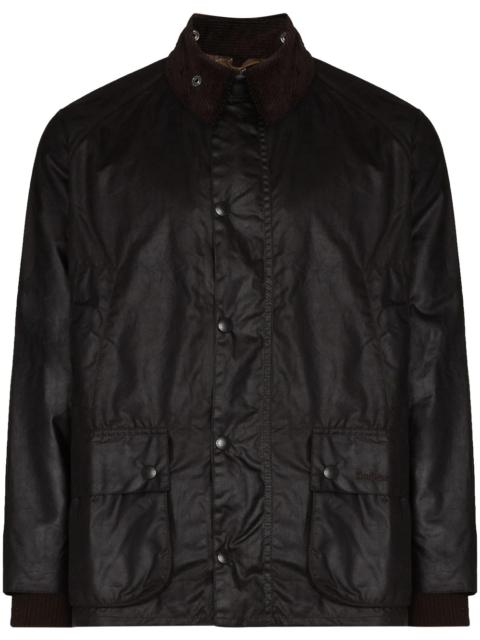 Barbour faux-leather snap-button jacket