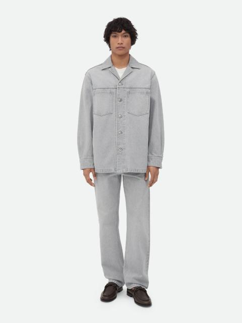 Bottega Veneta Bottega Veneta Men Light Grey Washed Denim Shirt