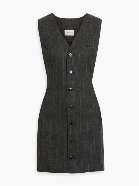 FRAME Metallic pinstriped woven mini dress