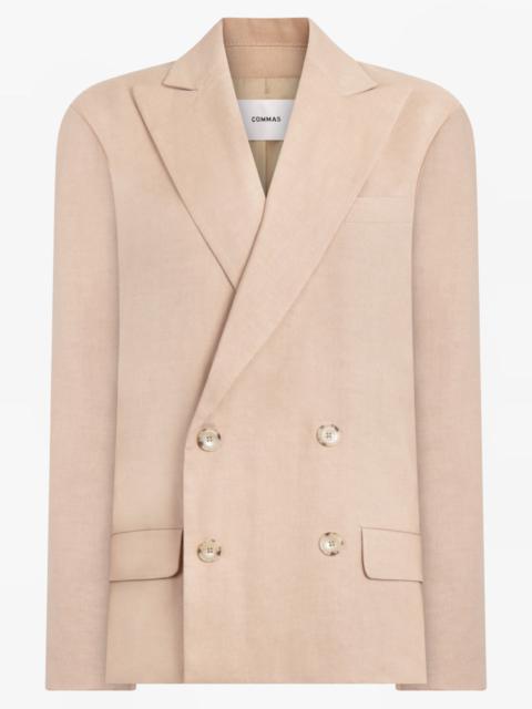 COMMAS DOUBLE BREASTED JACKET | WHEAT