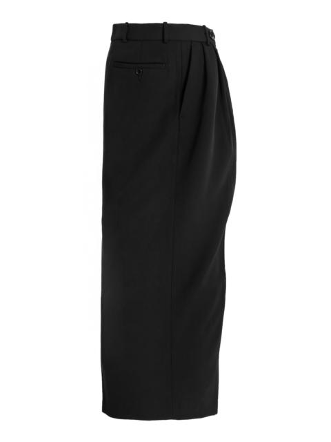 MARIE ADAM-LEENAERDT Wool Maxi Trouser Skirt black
