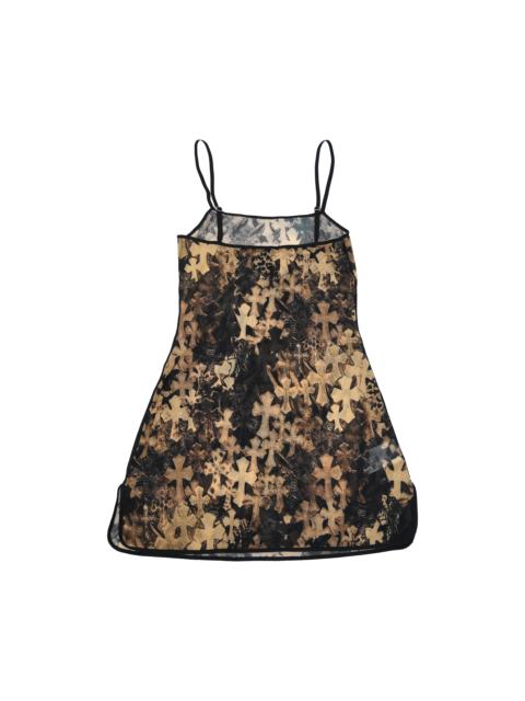 Chrome Hearts Chrome Hearts Waterfall Cross Patch Print Mesh Slip Dress