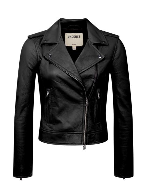 L'AGENCE Leather Biker Jacket