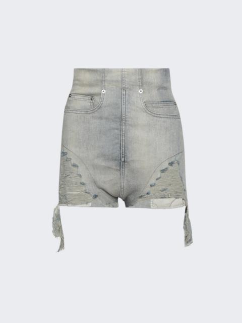 Rick Owens DRKSHDW Denim Dirt Cutoff Shorts Sky