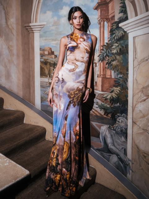 Alice + Olivia DELORA OPEN BACK MAXI DRESS