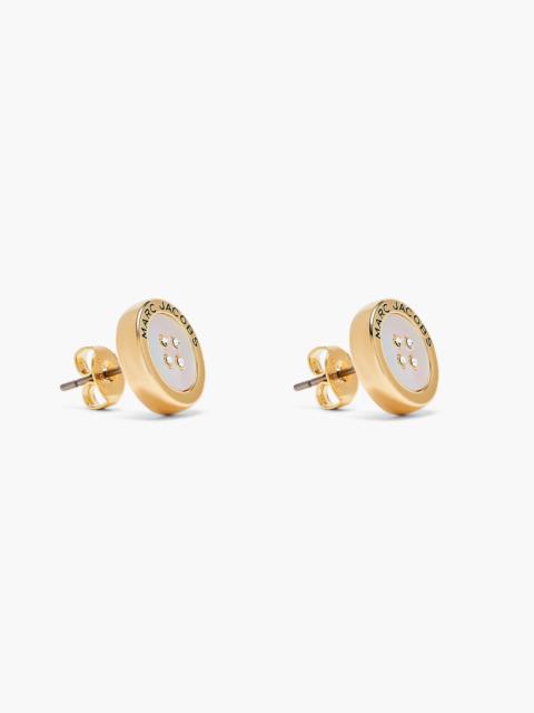 Marc Jacobs THE BUTTON MOTHER OF PEARL STUD EARRINGS