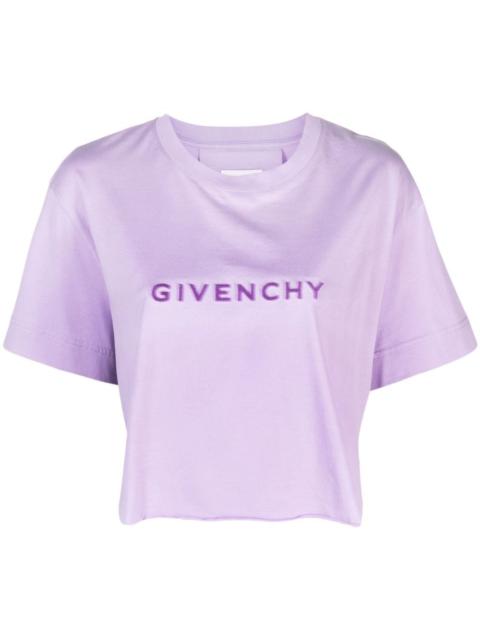 Givenchy Logo Cotton Cropped T Shirt