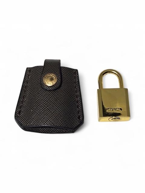Prada Prada gold lock with brown clochette