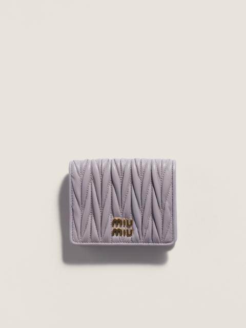 Miu Miu Small matelassé nappa leather wallet