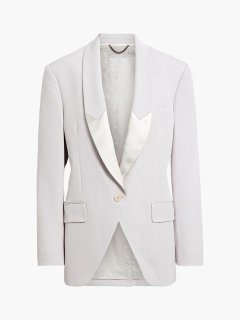 Stella McCartney Aya satin-trimmed wool-twill blazer