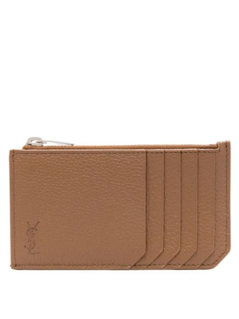 SAINT LAURENT Saint Laurent Cassandre Leather Card Holder