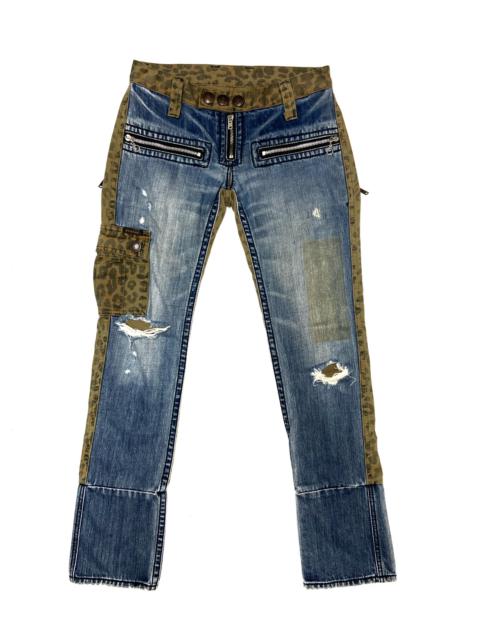 Hysteric Glamour 90's Distressed Hysteric Glamour Hybrid Cheetah Denim Pants