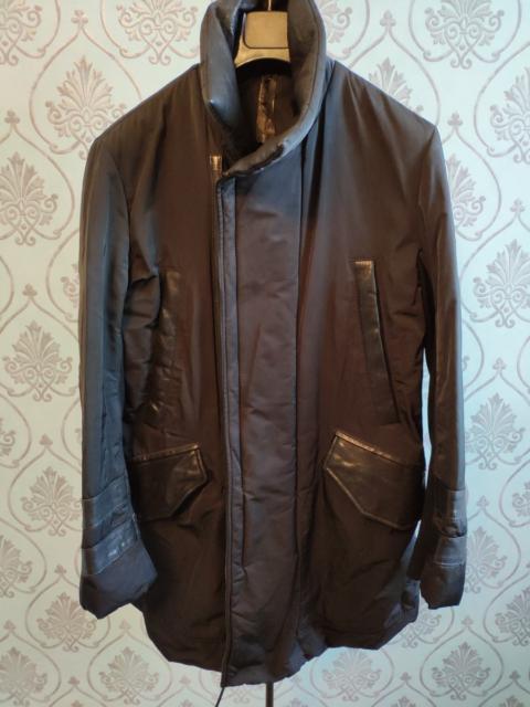 Other Designers Jan & Carlos - Leather and nylon long coat.Like Rick Owens or Julius