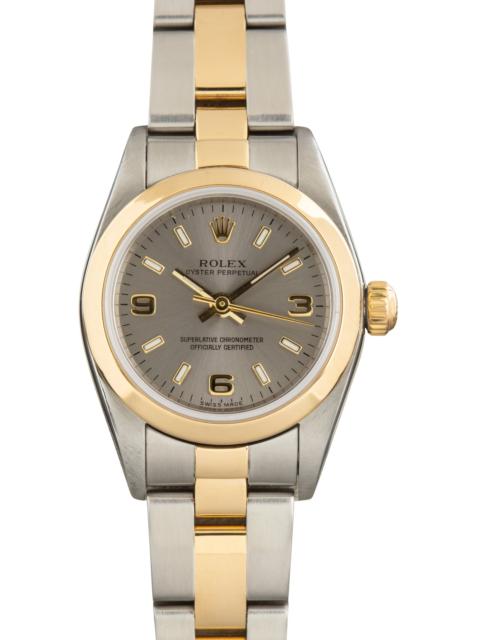 ROLEX Pre-Owned Ladies Rolex Oyster Perpetual Ref 76183 Slate Dial