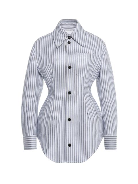 Bottega Veneta Light Structured Cotton Stripe Jacket stripe