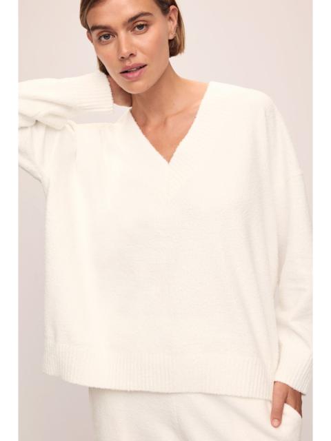 eberjey Recycled Boucle Boyfriend Oversized V-Neck Sweater