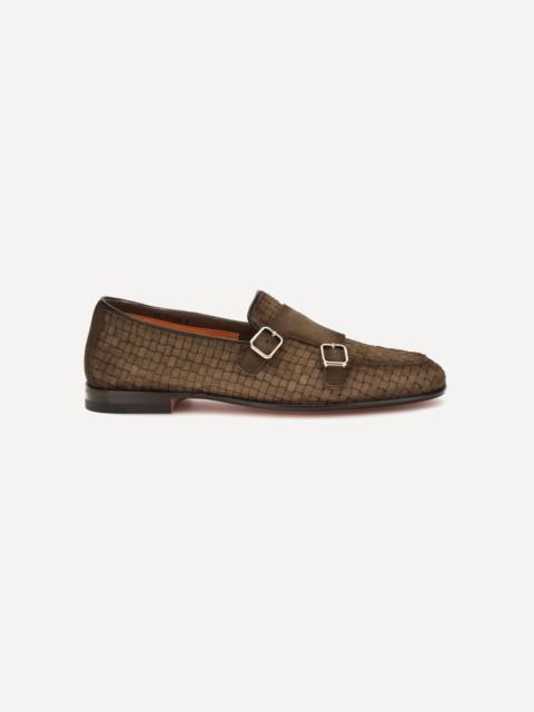 Santoni Woven leather Loafers