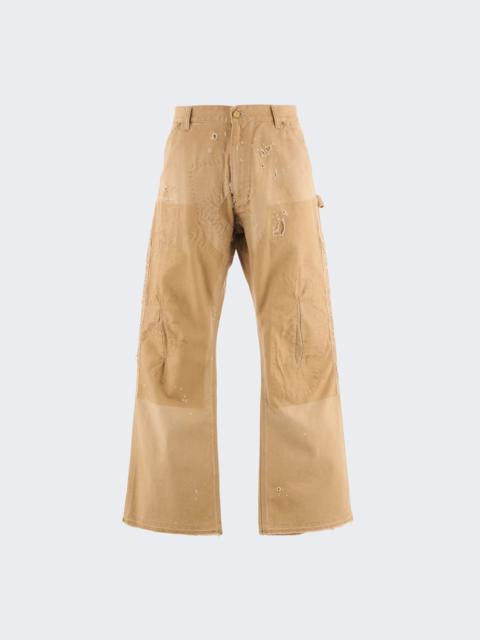 SAINT M×××××× Double Knee Pants Beige