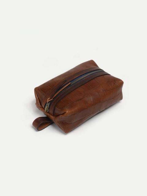 Bleu de Chauffe ZAZOU TOILETRY CASE  -  CROCO PAIN BRÛLÉ