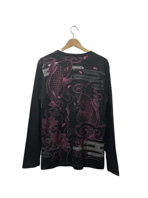 Other Designers VINTAGE SUKAJAN KOI FISH OVER PRINT