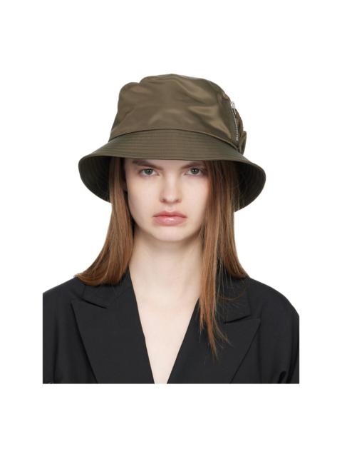 sacai Khaki Single Brim Pocket Bucket Hat