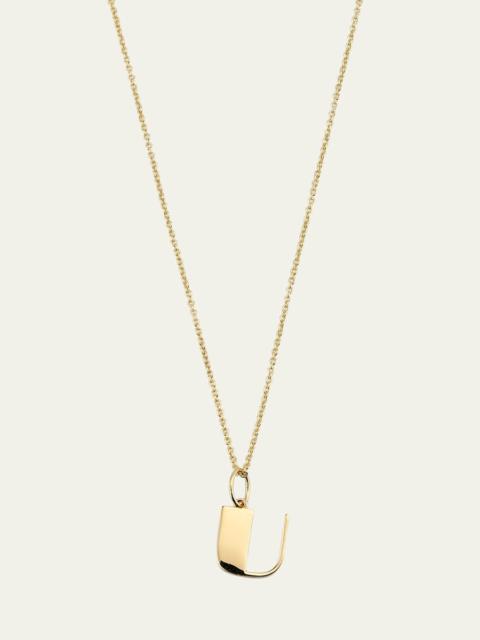 SYDNEY EVAN 14K Pure Block Initial Necklace