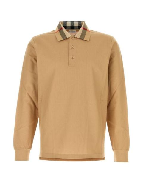 Burberry Burberry Man Camel Piquet Polo Shirt