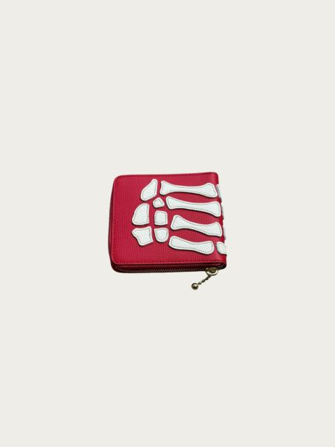 Kapital THUMB-UP BONE BAND ZIP Wallet - Red