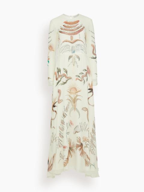 Altuzarra Sybbeline Dress in Ivory Figurative Tattoo