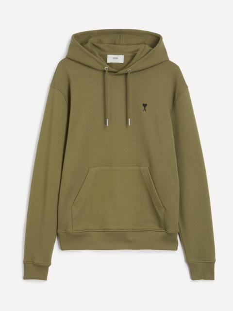 AMI Paris Cotton Contrast Ami de Coeur Hoodie