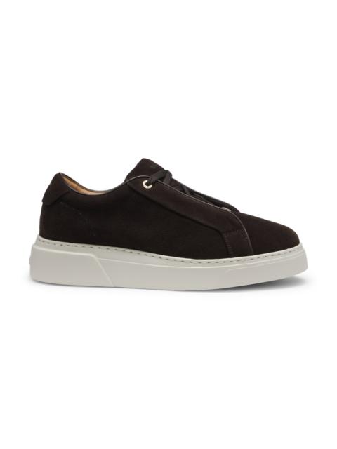 BOSS SUEDE TRAINERS WITH HIDDEN WEDGE